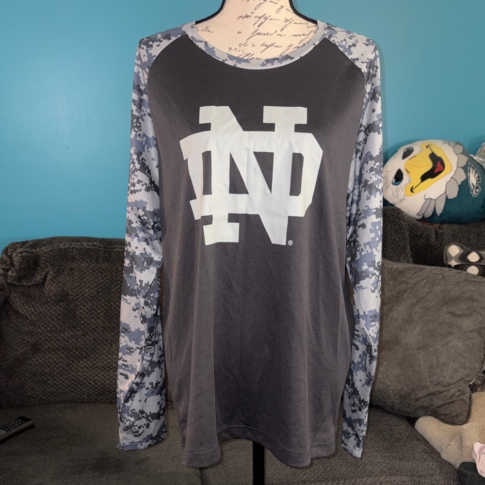 Notre Dame OHT (Operation Hat Trick) Military Appreciation Raglan Tee, XL